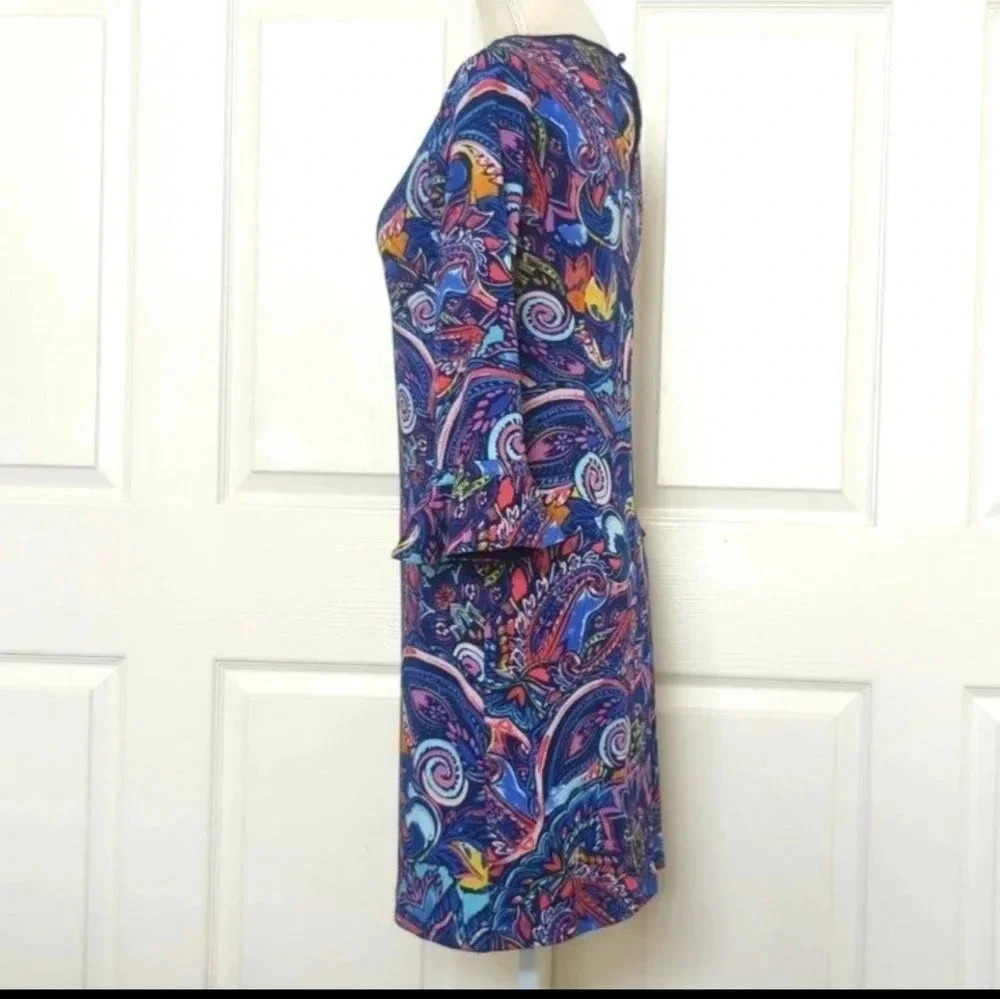 Laundry by Shelli Segal Reversible Paisley Floral Dress - Picture 3 of 5